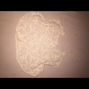 Crochet button down top